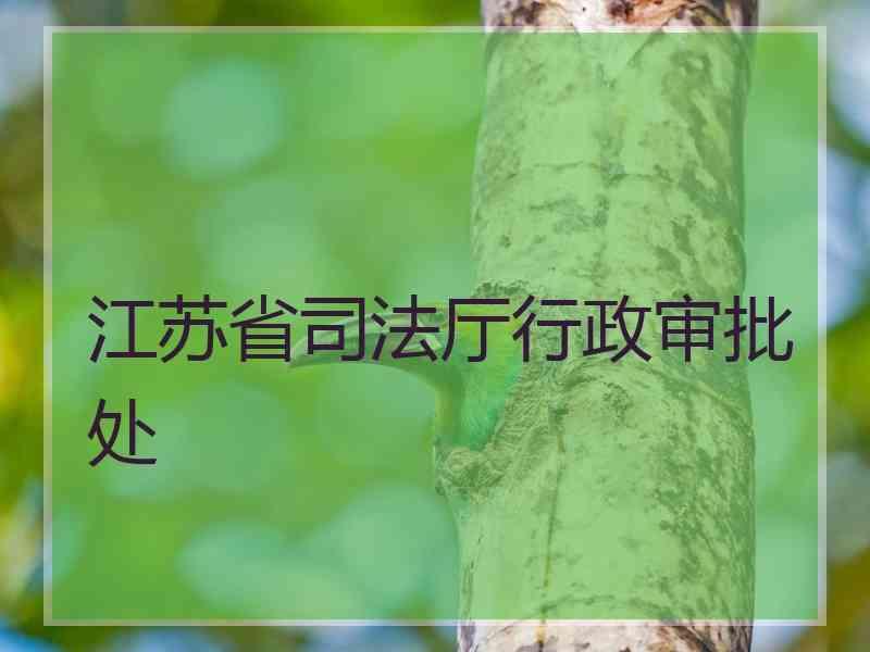 江苏省厅行政审批处