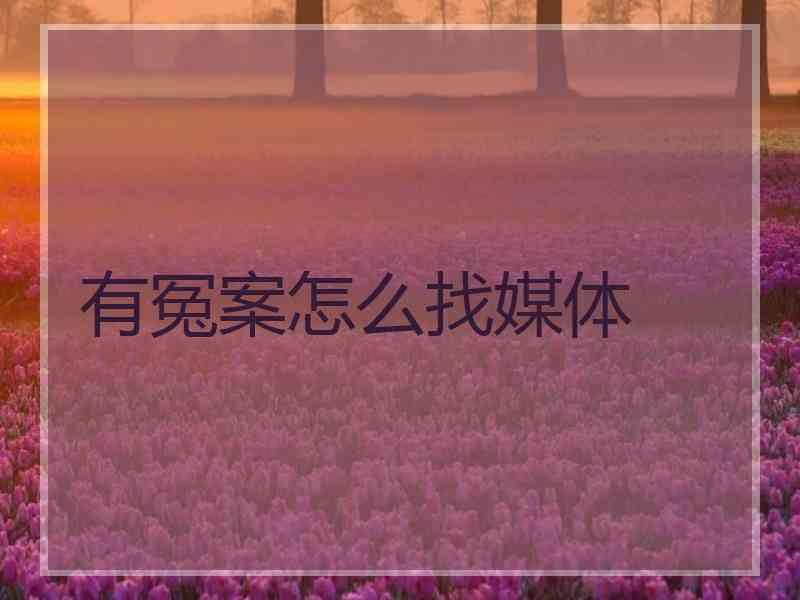 有冤案怎么找媒体