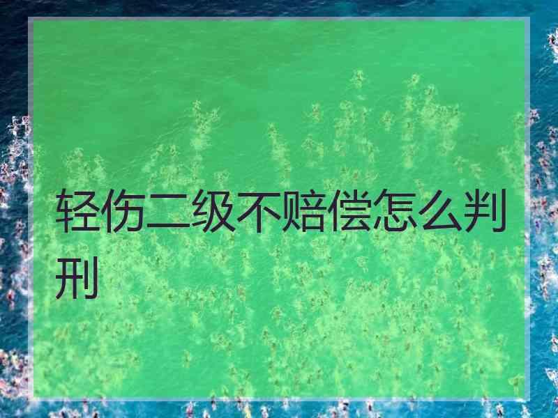 轻伤二级不赔偿怎么判刑