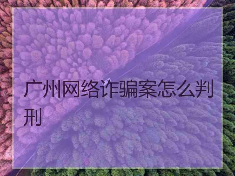 广州网络诈骗案怎么判刑