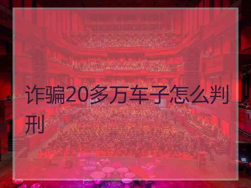 诈骗20多万车子怎么判刑