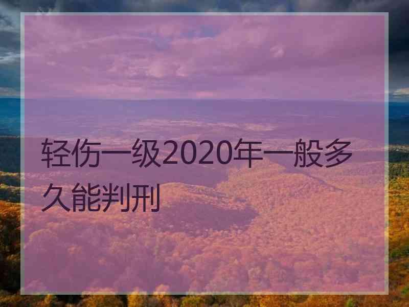 轻伤一级2020年一般多久能判刑