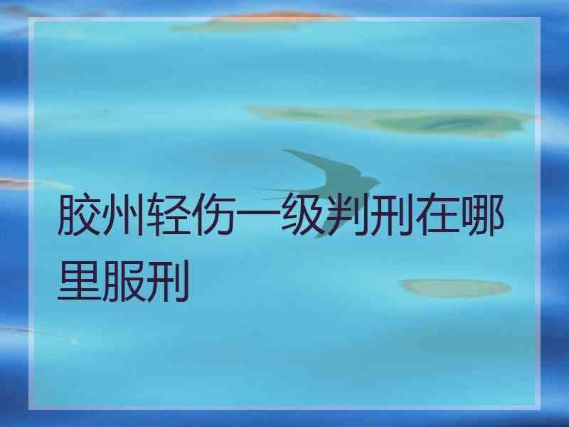 胶州轻伤一级判刑在哪里服刑