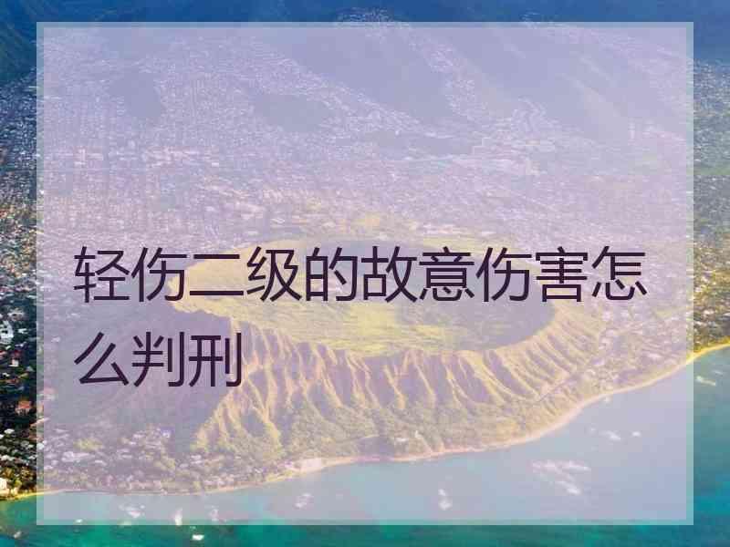 轻伤二级的故意伤害怎么判刑