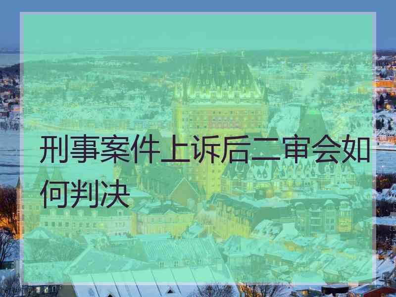 刑事案件上诉后二审会如何判决