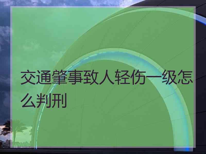 交通肇事致人轻伤一级怎么判刑