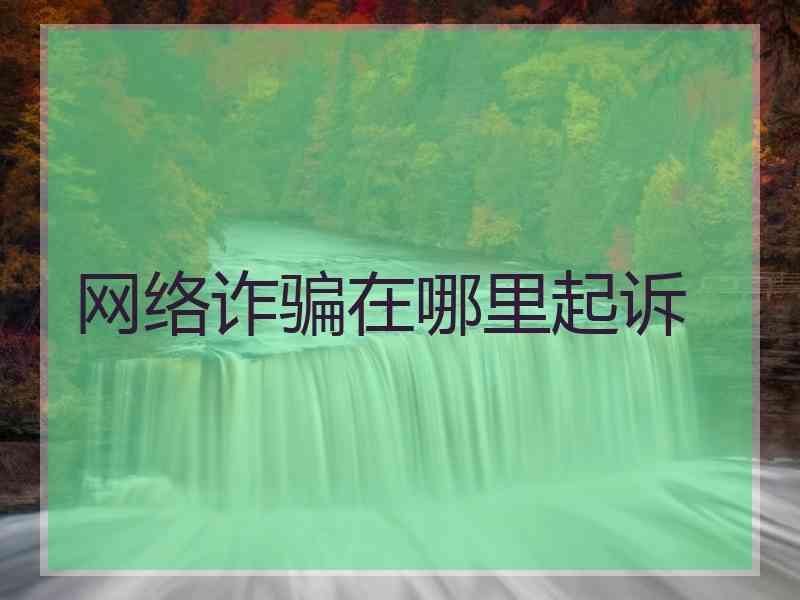 网络诈骗在哪里起诉