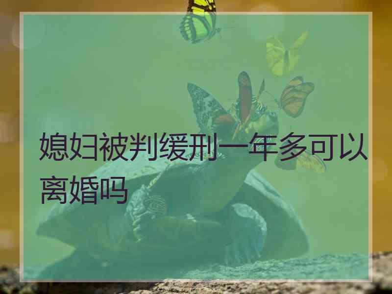 媳妇被判缓刑一年多可以离婚吗