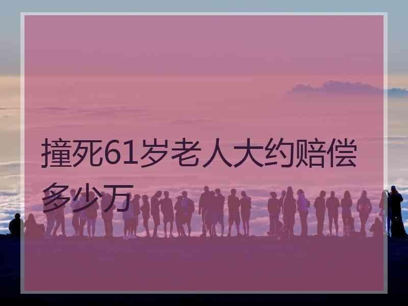 撞死61岁老人大约赔偿多少万