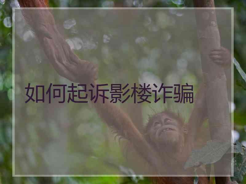 如何起诉影楼诈骗