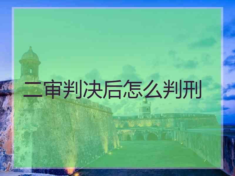 二审判决后怎么判刑