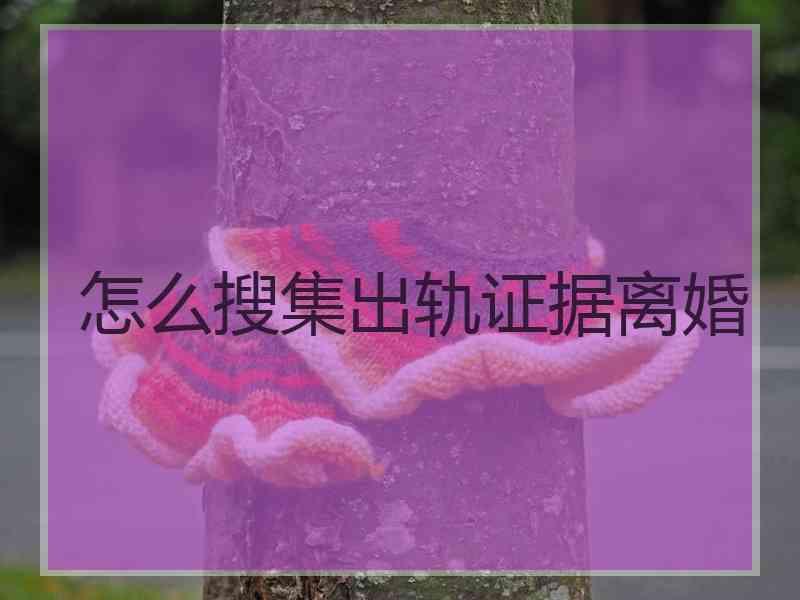 怎么搜集出轨证据离婚