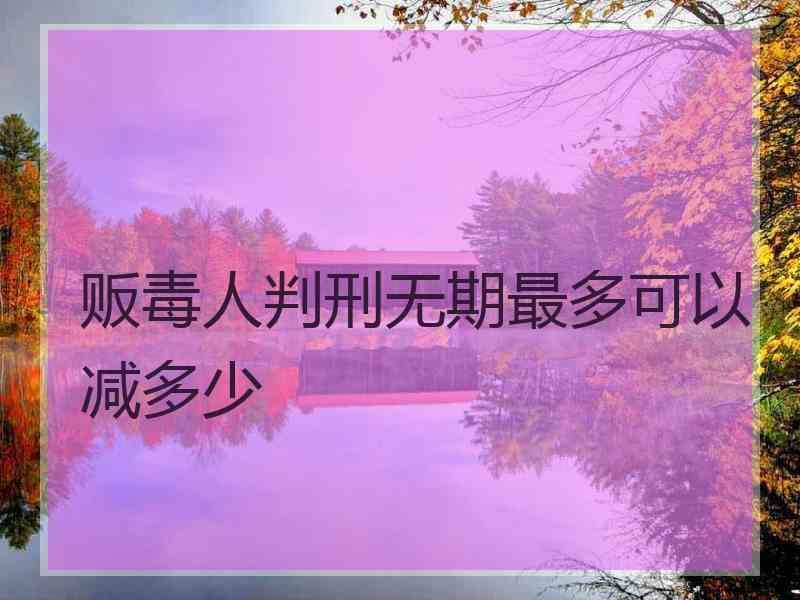 贩毒人判刑无期最多可以减多少