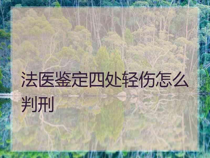 法医鉴定四处轻伤怎么判刑