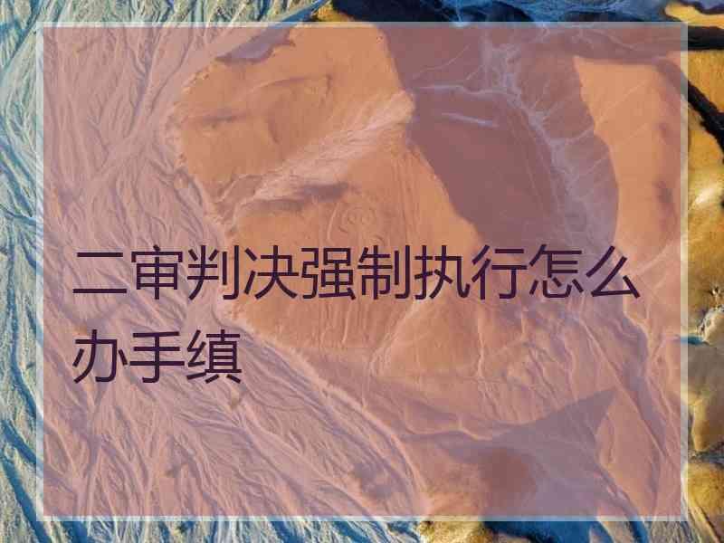 二审判决强制执行怎么办手缜