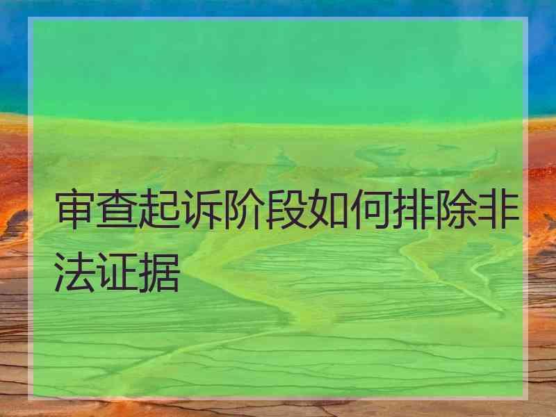 审查起诉阶段如何排除非法证据