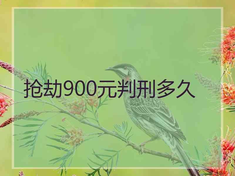 抢劫900元判刑多久