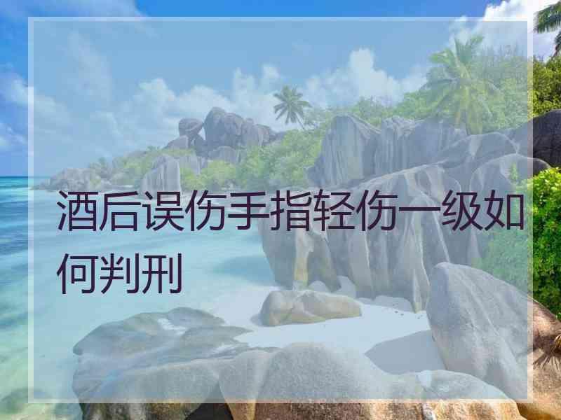 酒后误伤手指轻伤一级如何判刑