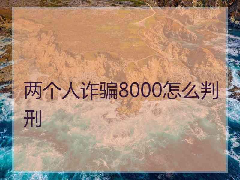 两个人诈骗8000怎么判刑