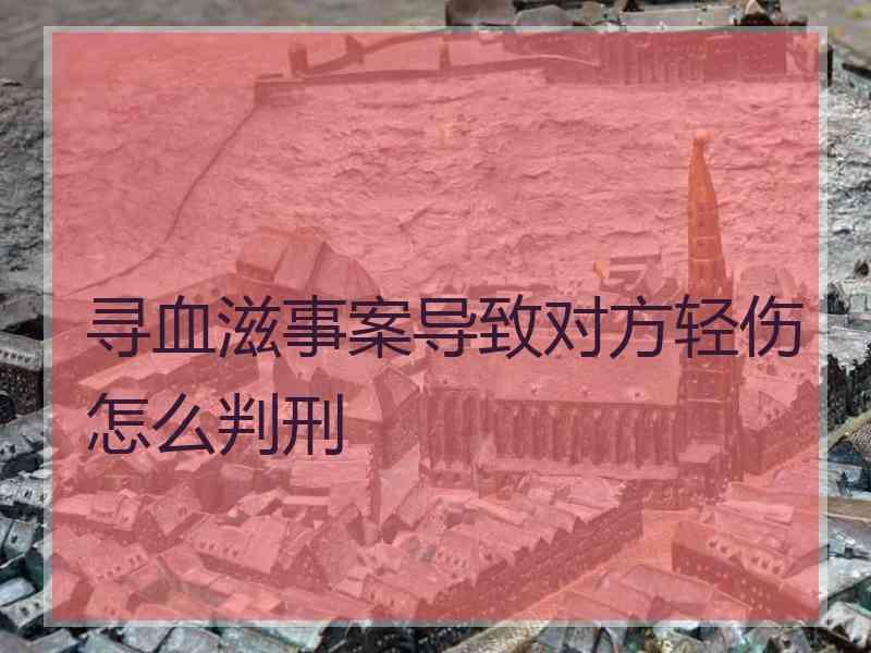寻血滋事案导致对方轻伤怎么判刑