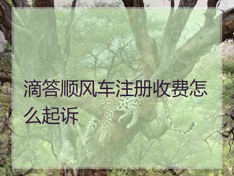 滴答顺风车注册收费怎么起诉