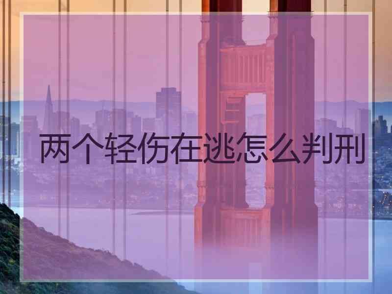 两个轻伤在逃怎么判刑