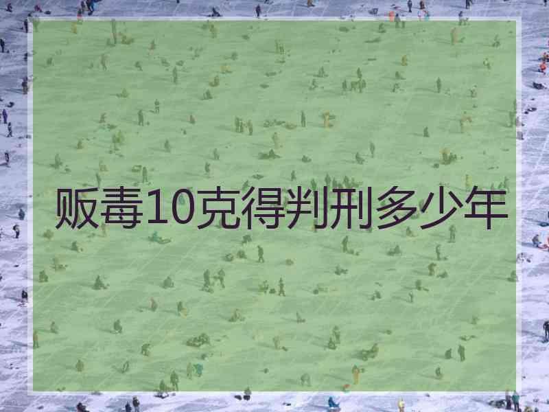 贩毒10克得判刑多少年