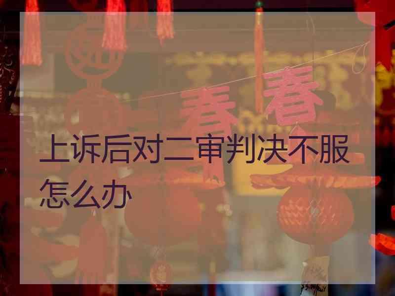 上诉后对二审判决不服怎么办