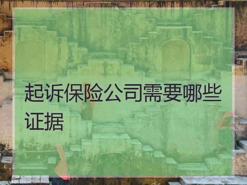 起诉保险公司需要哪些证据