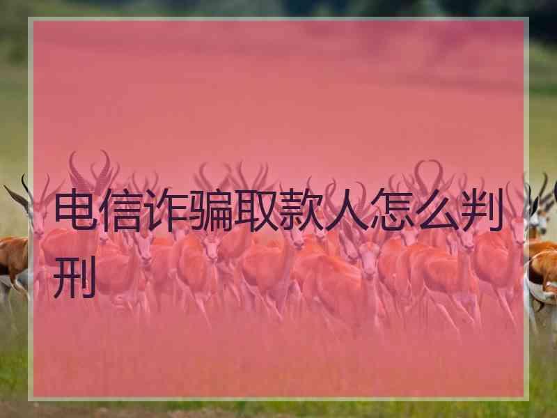 电信诈骗取款人怎么判刑