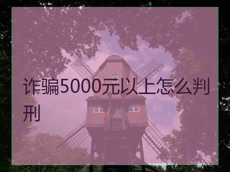 诈骗5000元以上怎么判刑