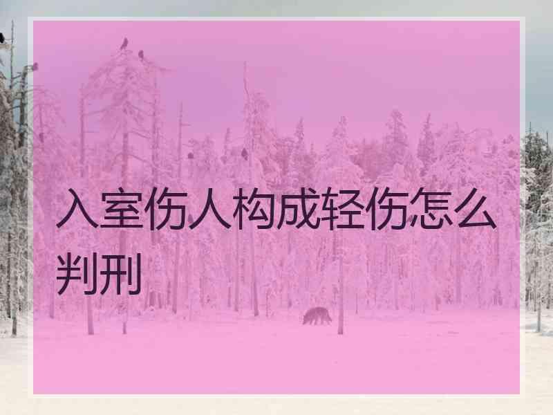 入室伤人构成轻伤怎么判刑