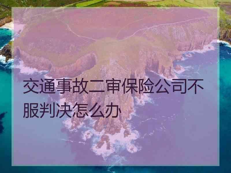 交通事故二审保险公司不服判决怎么办