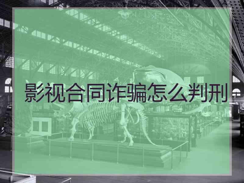影视合同诈骗怎么判刑