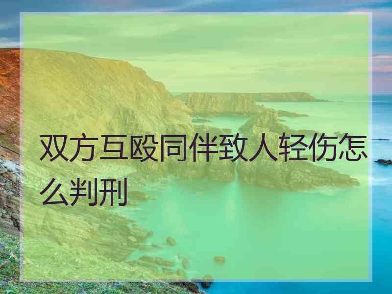 双方互殴同伴致人轻伤怎么判刑