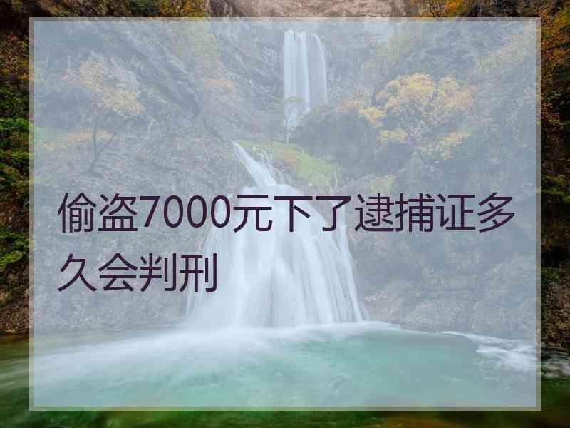 偷盗7000元下了逮捕证多久会判刑