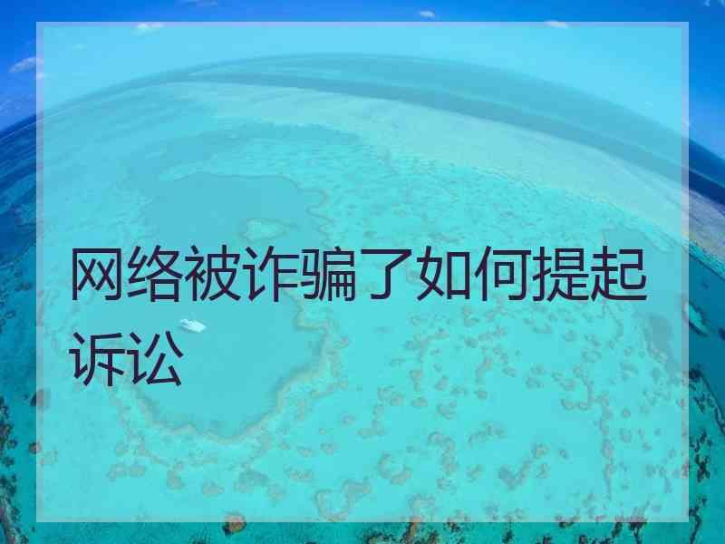 网络被诈骗了如何提起诉讼