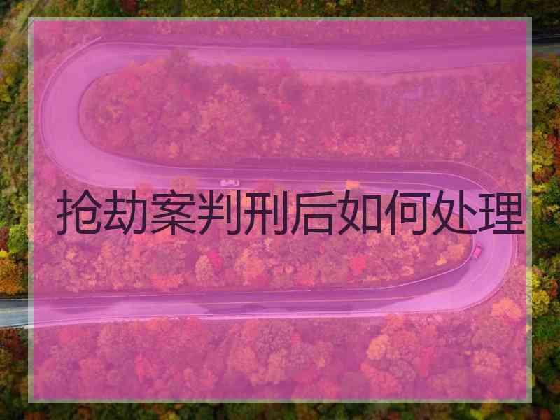 抢劫案判刑后如何处理