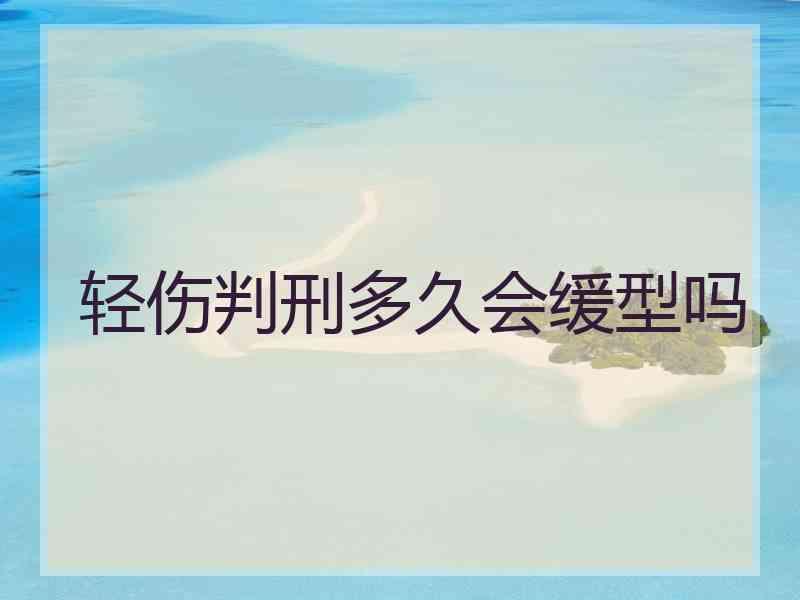 轻伤判刑多久会缓型吗