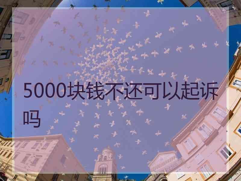 5000块钱不还可以起诉吗