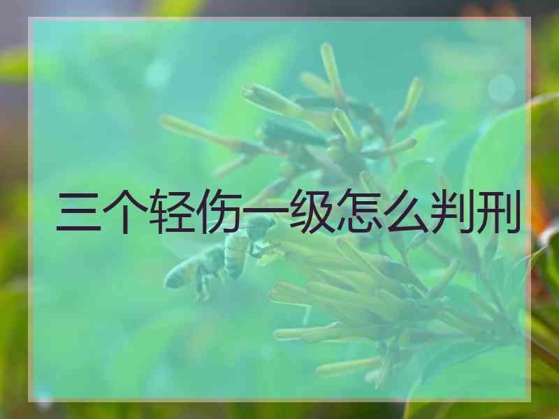 三个轻伤一级怎么判刑