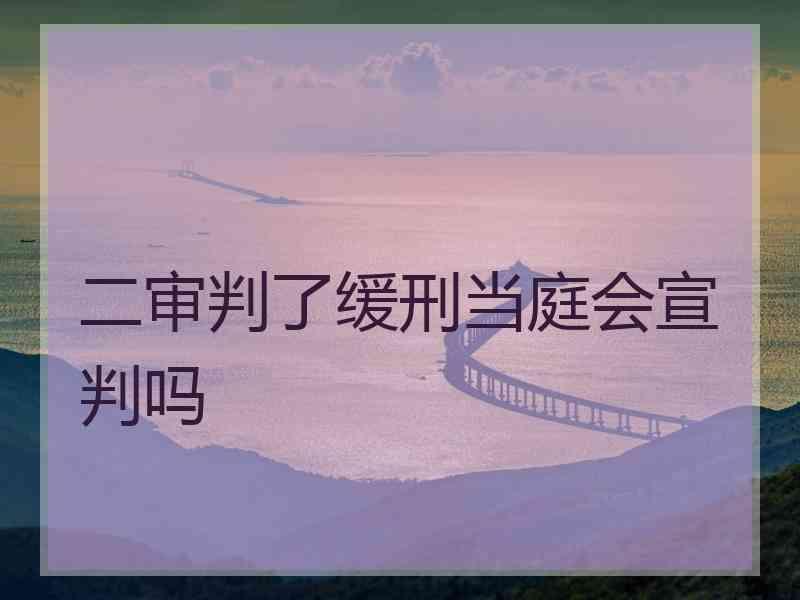 二审判了缓刑当庭会宣判吗