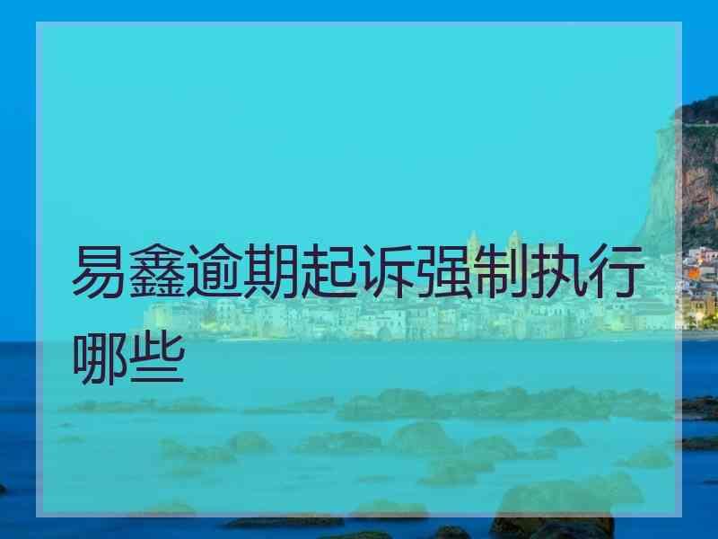 易鑫逾期起诉强制执行哪些