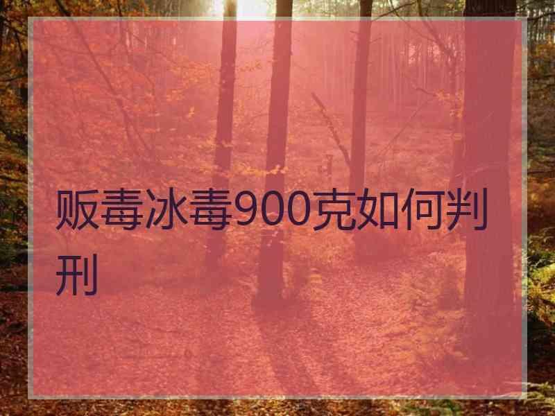 贩毒冰毒900克如何判刑