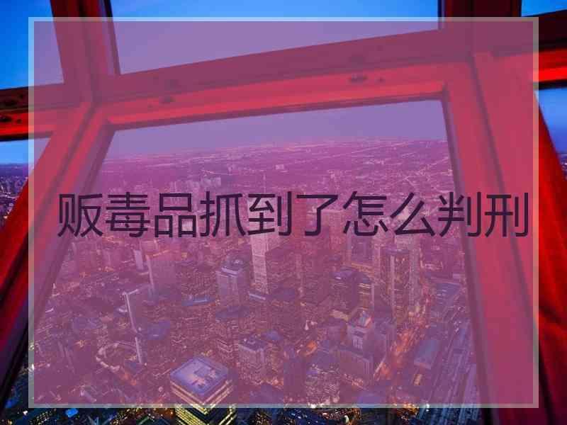 贩毒品抓到了怎么判刑