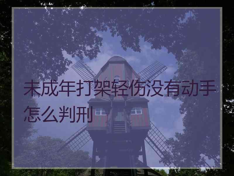 未成年打架轻伤没有动手怎么判刑