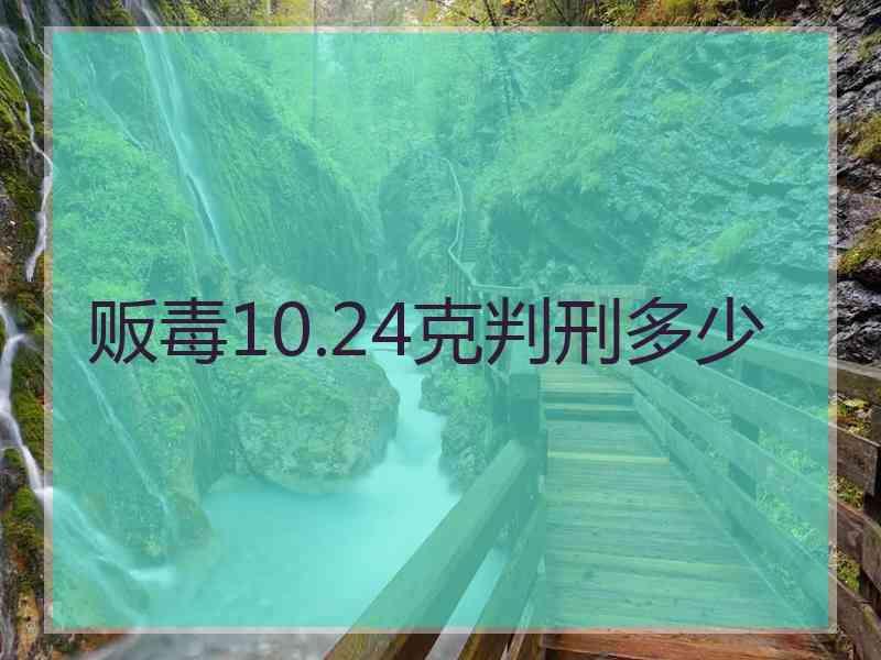 贩毒10.24克判刑多少