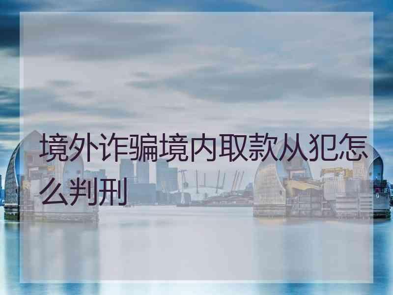 境外诈骗境内取款从犯怎么判刑