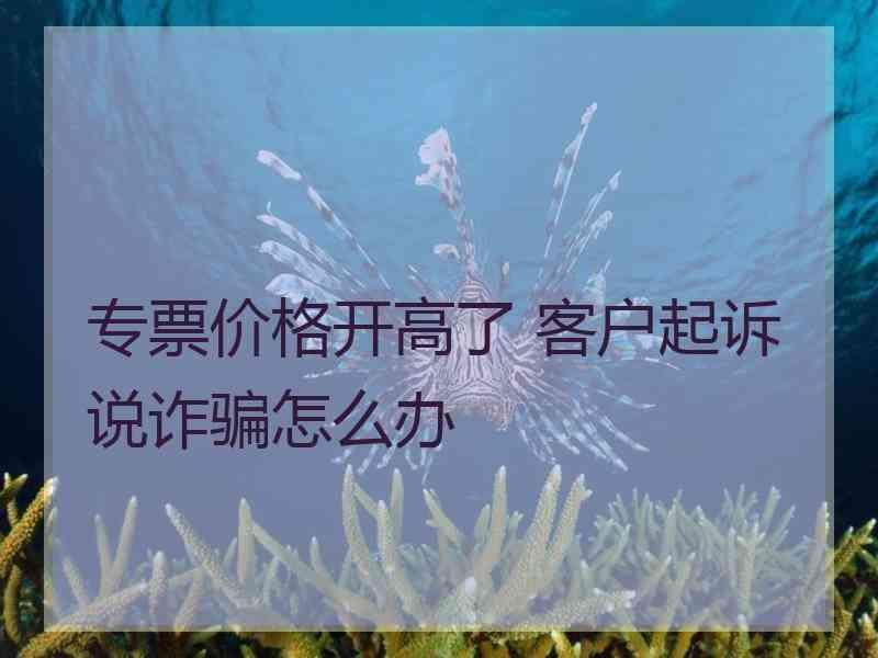 专票价格开高了 客户起诉说诈骗怎么办