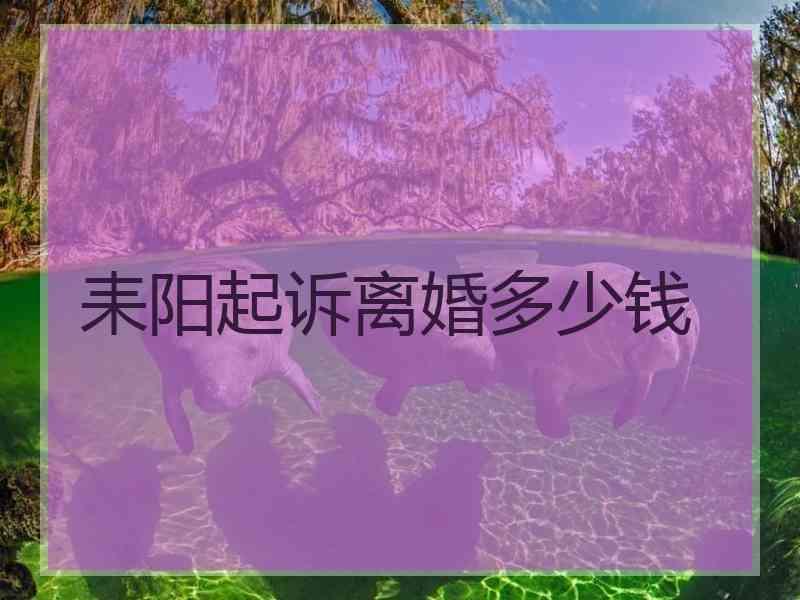 耒阳起诉离婚多少钱